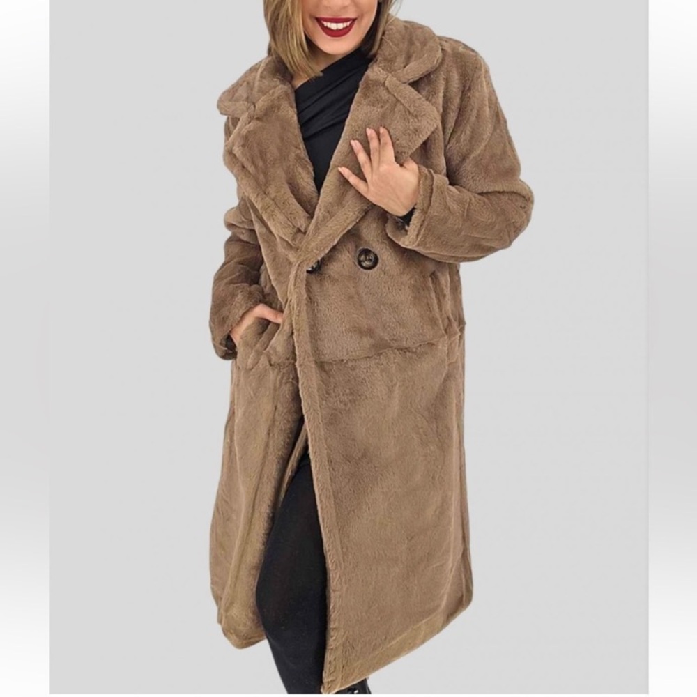 Faux fur coat